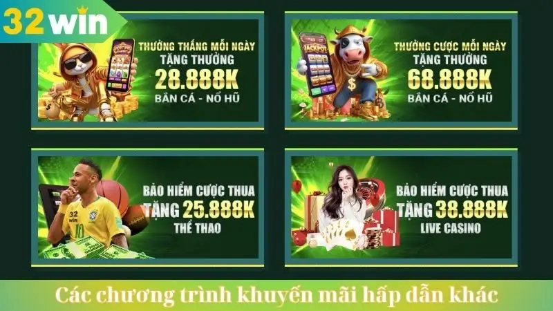 Top khuyến mãi chào mừng 32WIN